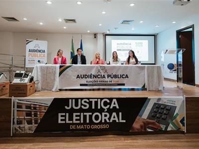 Notícia destaque: Em audiência da Justiça Eleitoral, Gisela Cardoso destaca atuação da OAB-MT para garantir processo democrático