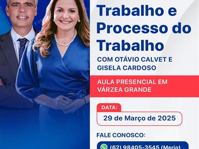 Foto da Notícia: OAB-MT convida para aula inaugural de pós-graduação em VG, com Gisela Cardoso e Otávio Calvet