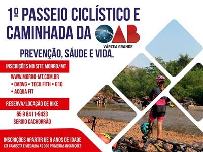 Foto da Notícia: 1º Passeio Ciclístico e Caminhada da OAB VG será em 8 de dezembro