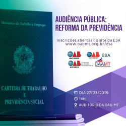 Audiência Pública Reforma da Previdência