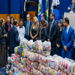 Posse das Comissões Temáticas 2019 - 2021 e entrega de doações a funcionários da Santa Casa e detentas - Fotografo: George Dias/ZF Press