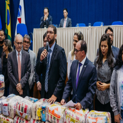 Posse das Comissões Temáticas 2019 - 2021 e entrega de doações a funcionários da Santa Casa e detentas - Fotografo: George Dias/ZF Press