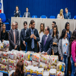 Posse das Comissões Temáticas 2019 - 2021 e entrega de doações a funcionários da Santa Casa e detentas - Fotografo: George Dias/ZF Press