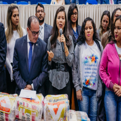 Posse das Comissões Temáticas 2019 - 2021 e entrega de doações a funcionários da Santa Casa e detentas - Fotografo: George Dias/ZF Press