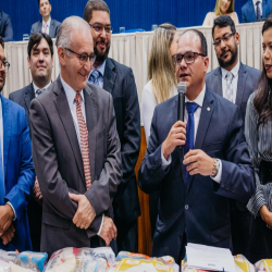 Posse das Comissões Temáticas 2019 - 2021 e entrega de doações a funcionários da Santa Casa e detentas - Fotografo: George Dias/ZF Press