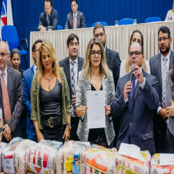 Posse das Comissões Temáticas 2019 - 2021 e entrega de doações a funcionários da Santa Casa e detentas - Fotografo: George Dias/ZF Press