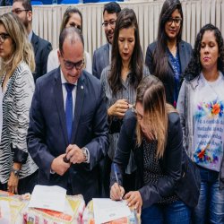 Posse das Comissões Temáticas 2019 - 2021 e entrega de doações a funcionários da Santa Casa e detentas - Fotografo: George Dias/ZF Press