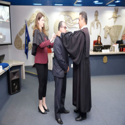 Presidente da OAB-MT recebe comenda do TRT - Fotografo: Alessandro Cassemiro/TRT-MT