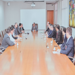 Reunião sobre as obras do Fórum de Lucas do Rio Verde