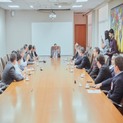 Reunião sobre as obras do Fórum de Lucas do Rio Verde